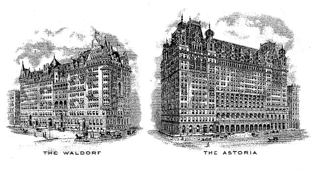 There were 2 hotels- Waldorf and Astoria in place of the Empire State Building 