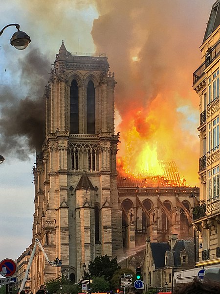 Fire at Notre Dame, 2019