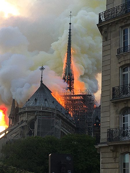 Fire at Notre Dame, 2019