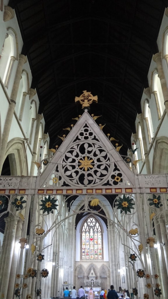 The Ironwork at the entrance with the beautiful timbered roof